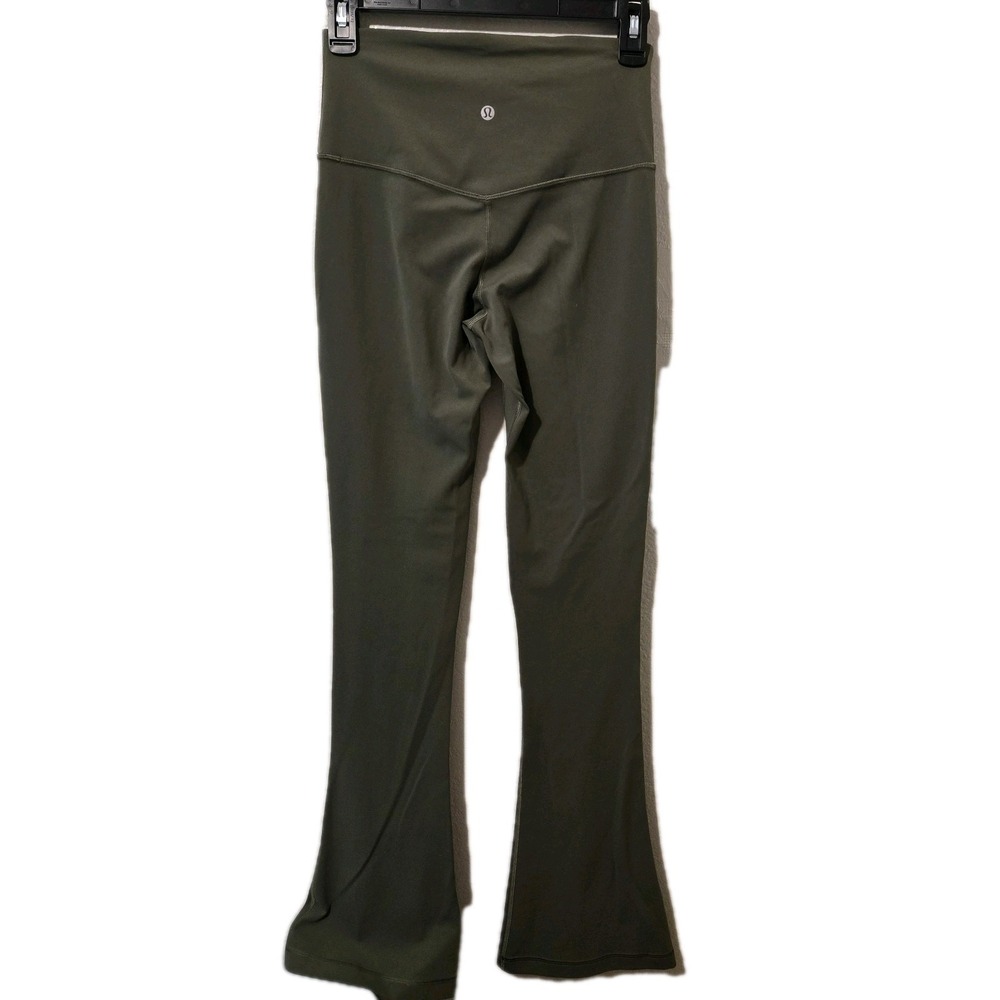 Lululemon Align High Rise Mini Flared Pants Grey Sage Green Size 6 - Picture 6 of 6